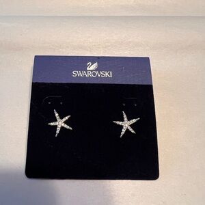 Swarovski Silver Starfish Stud Earrings